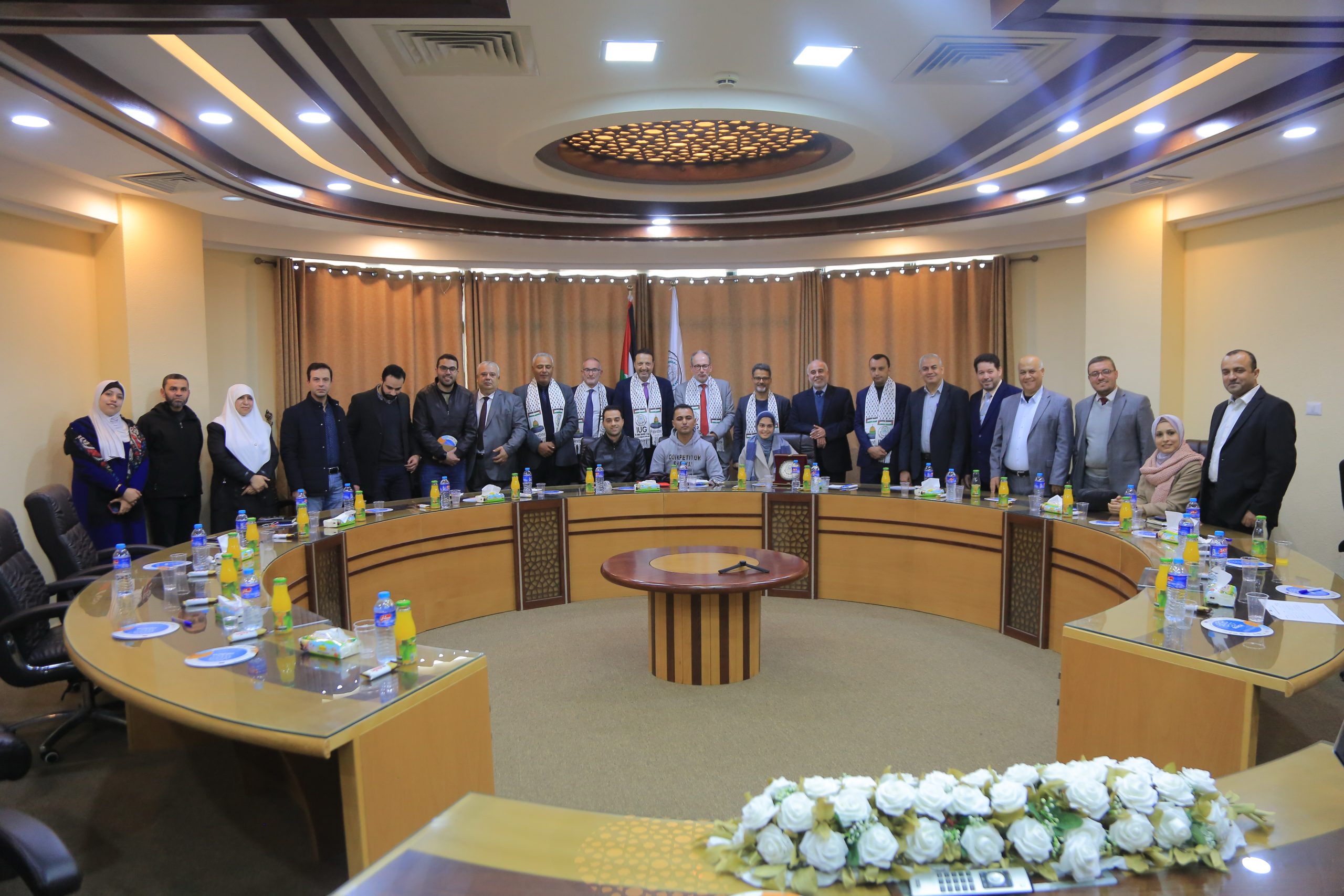 A delegation from the European Union and the director of the Erasmus Plus office visits IUG